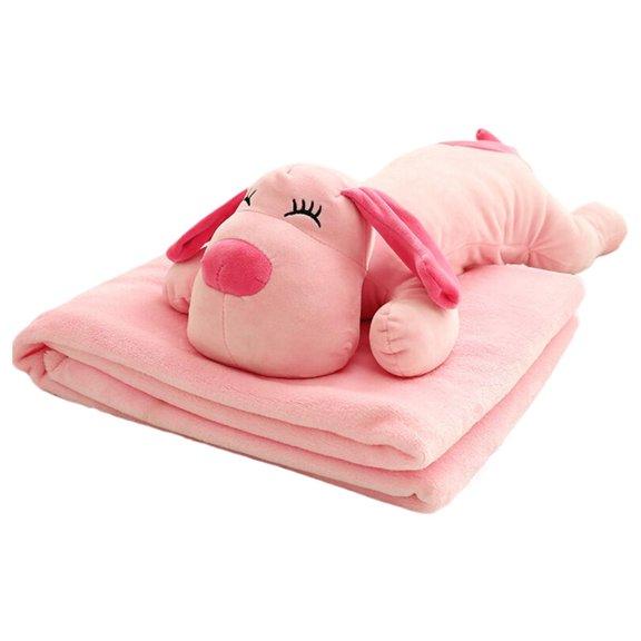 Ybomd,2 In 1 Car Plush toy Built In Nap Blanket,Vacuum Compression Stuffed Animal Blanket,Cartoon Integrated Pillow Blanket,Portable and Thickened,Suitable for Office Car Nap and Sofa Leisure