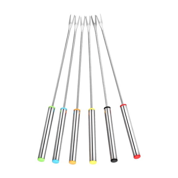 Ybomd,6Pcs Stainless Steel Forks,Cocktail Forks for Olive Appetizer Dessert Seafood,Prong Tasting Appetizer Forks Portable Cocktail Salad Fruit Forks for Party Travel