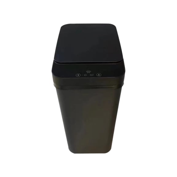 Ybomd,Black Automatic Sensor Trash Can,Induction Garbage Bin,Automatic Motion Sensor Trash Cwith Lid, Ideal for Kitchen, Bathroom, Or Bedroom