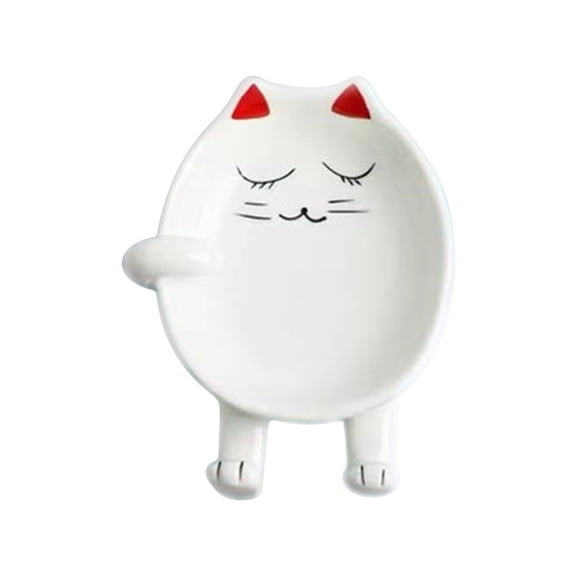 Ybomd,Cat Spoon Rest,Ceramic Cute Spoon Holder Rest,Stove Top Cat Kitchen Accessories, Stove Holder Utensil Spoon Rest for Kitchen Counter