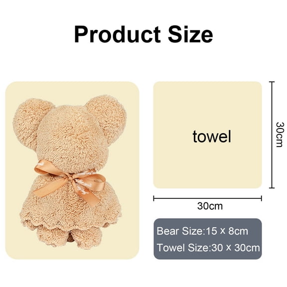 Ybomd,Coffee Cartoon Bath Towel,Plush Bear Bath Towels,Great for Plush Design Towel Use, Comfortable for Home Bathing, Suitable for Daily Skin Care Tasks.