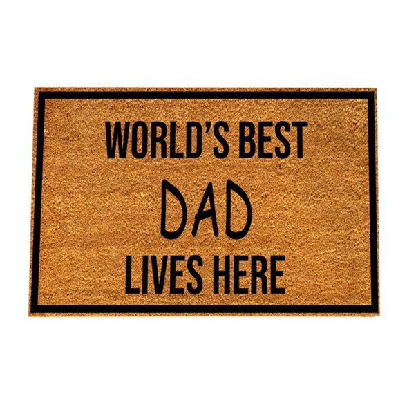 Ybomd,Funny Welcome Doormat,Happy Father's Day Mat,Non-Slip Backing Entry Mat Low Profile Doormat for Entryway