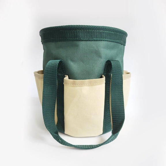 Ybomd,Gardening tool tote,Round Garden Bag Organizer,Ideal for Organizing Garden tools, This Round tote Bag Features 6 Pockets for Storage.