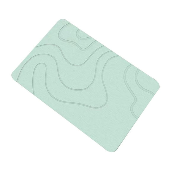 Ybomd,Green Household Bathroom Floor Rug,Non Slip Shower Bath Mat,Quick Drying Stone Bath Mat Made From Diatomaceous Earth That Is Super Absorbent and Non Slip
