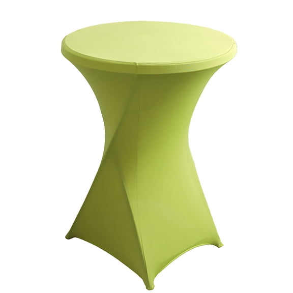 Ybomd,Lime Green Cocktail Polyester Round Fitted Tablecloth 60x110cm,Spandex Round Tablecloth Fitted,Spandex Round Tablecloth, Fits Snugly for Weddings & Cocktail Events
