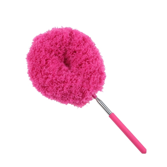 Ybomd,Rose Red Retractable Ceiling Fan Duster with Microfiber Head and Extension Pole From 12 To 31 Inches, Perfect for High Surfaces.