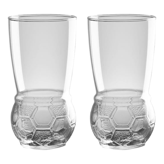 Ybomd,Set of 2 FootballShaped Beer Glasses 15.4oz Large Sports Tumbler for Game Day Parties, Bar Decor, and Sports Fan Collectibles
