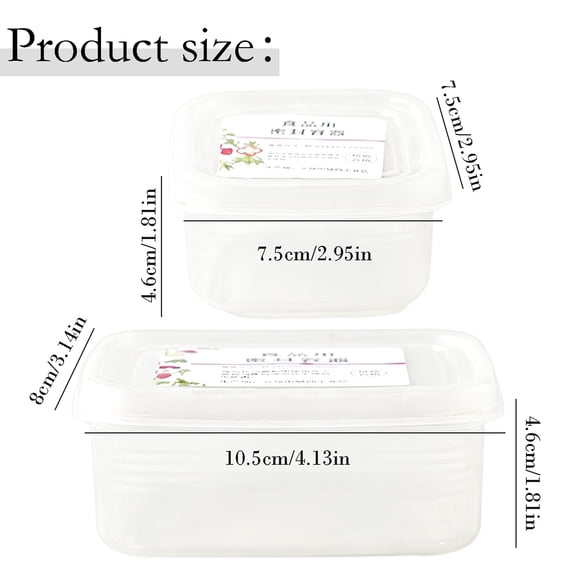 Ybomd,Set of 4 Reusable Plastic Storage Containers with Airtight Lids, Ideal for Sauces, Condiments, and Meal Prep In Kitchen and Freezer.
