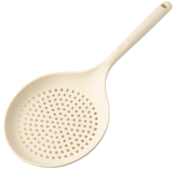 Ybomd,Silicone Large Filter Spoon,Long Handled Dumpling Noodle Spoon,Ideal for Scooping Noodles and Dumplings, High Temperature Resistant and Multi Functional for Kitchen Cooking