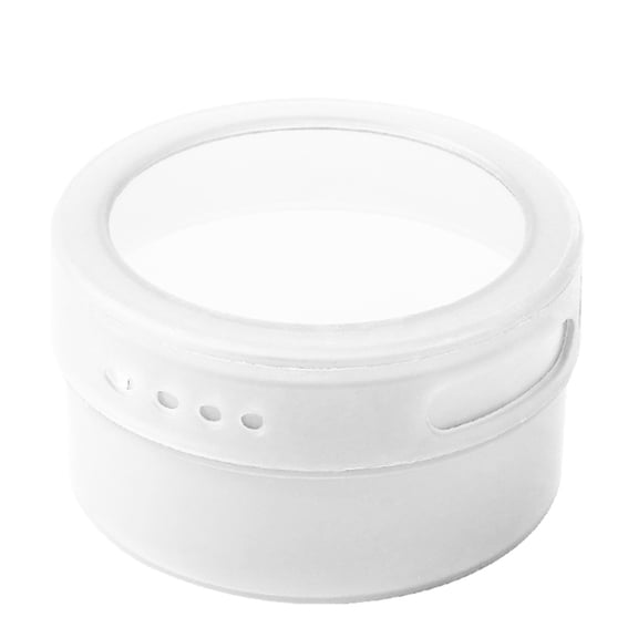 Ybomd,Spice Container,Ingredient Box White,Ideal for Herb, Seasoning, and Small Item Storage; Stainless Magnet Tin with Clear Lid, Great for Fridge Organization.