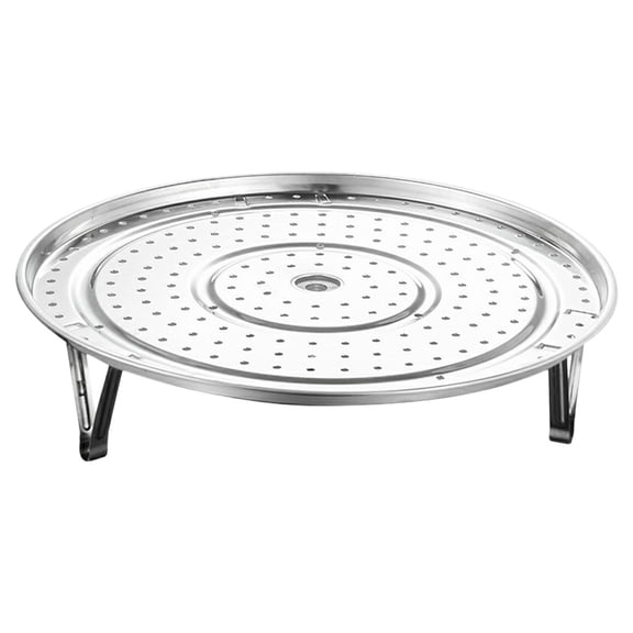 Ybomd,Stainless Steel Triangular Steamer Tray with Foldable Feet,Stainless Steel Triangle Steamer Rack 18cm,Foldable Rack Supports Cookware for Steaming Food in Kitchen Daily Cooking.