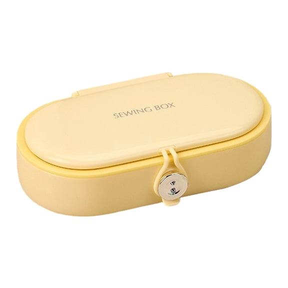 Ybomd,Yellow Multi Function Sewing Box,Sewing Kit Organizer,Great for Home Sewing Needs, This Kit Includes Thimble, Needles and Button Storage, Portable and Cost Effective for Mending and Crafting