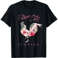 thumbnail image 1 of Ybor City Tampa Florida Chicken Lover Flower Souvenir T-Shirt Black Medium, 1 of 4