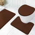 thumbnail image 1 of Ycandiee 3Pc Bathroom Rug Sets, Bath Mats Set, Non Slip Memory Foam Bath Mat Rug 3 Piece Set, Extra Absorbent Soft Bath Mat Sets, Washable Area Rugs for Bathroom, Toilet, 1 of 7
