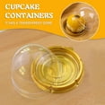 thumbnail image 1 of Ycandiee 50-Pack Clear Plastic Mini Cupcake Boxes, Round Cupcake Mooncake Dessert Container Box, Cupcake Containers Plastic Disposable, 1 of 2