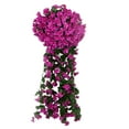 thumbnail image 1 of Ycandiee Artificial Fake Hanging Flowers Plants for Outdoor Spring Decoration, 2PCS Faux Silk Violet UV Resistant Look Real Trailing Vines for Outside Home Planter Porch Patio, 1 of 3