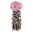 thumbnail image 1 of Ycandiee Artificial Fake Hanging Flowers Plants for Outdoor Spring Decoration, 2PCS Faux Silk Violet UV Resistant Look Real Trailing Vines for Outside Home Planter Porch Patio, 1 of 3