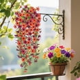 thumbnail image 1 of Ycandiee Artificial Faux Hanging Flower Plants with Basket, Outdoor Spring Decoration, Realistic UV Resistant for Outside Garden Porch Patio Yard Home Decor, 1 of 6