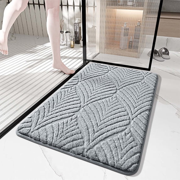 Ycandiee Bathroom Rug Mat, Non-Slip Absorbent Soft Bath Mat, Floor Mat Dry Fast Machine Washable, 19x31inch
