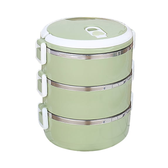 Ycandiee Bento Box, 304 Stainless Steel Lunch Box ,3 Layers Stackable Leak-Proof Thermal Bento Boxes for Adults Portable Food Container for Office Work Home Picnic