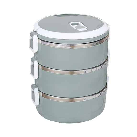 Ycandiee Bento Box, 304 Stainless Steel Lunch Box ,3 Layers Stackable Leak-Proof Thermal Bento Boxes for Adults Portable Food Container for Office Work Home Picnic