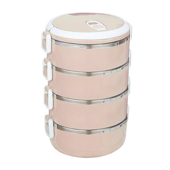 Ycandiee Bento Box, 304 Stainless Steel Lunch Box ,4 Layers Stackable Leak-Proof Thermal Bento Boxes for Adults Portable Food Container for Office Work Home Picnic