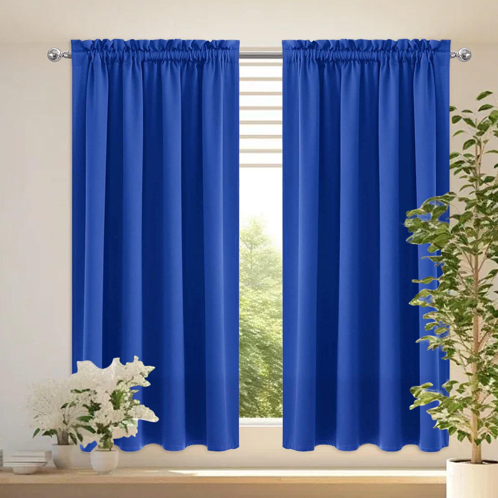 Ycandiee Blackout Curtains, Bedroom Curtains, Thermal Insulated Bedroom ...