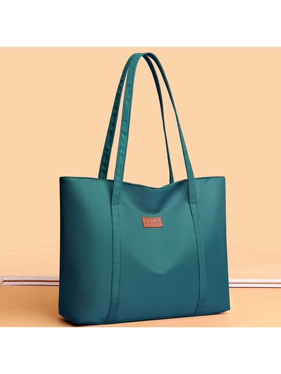 Canvas Tote Bag for Women, Tote Bag for Women Waterproof Shoulder Handbag with Zipper, Utility Work Tote with Laptop Compartment, Teacher, Everyday, Beach Tote Bag