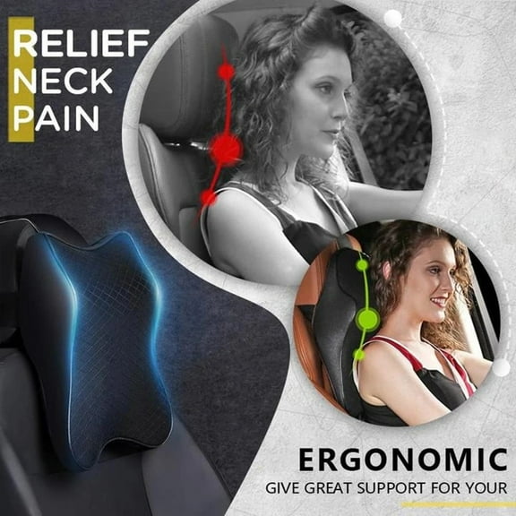 Ycandiee Car Seat Headrest Neck Rest Cushion, Car Headrest Pillow, Car Seat Neck Pillow, Comfortable Ergonomic & Neck Pain Relief, 14.17x11.81 in