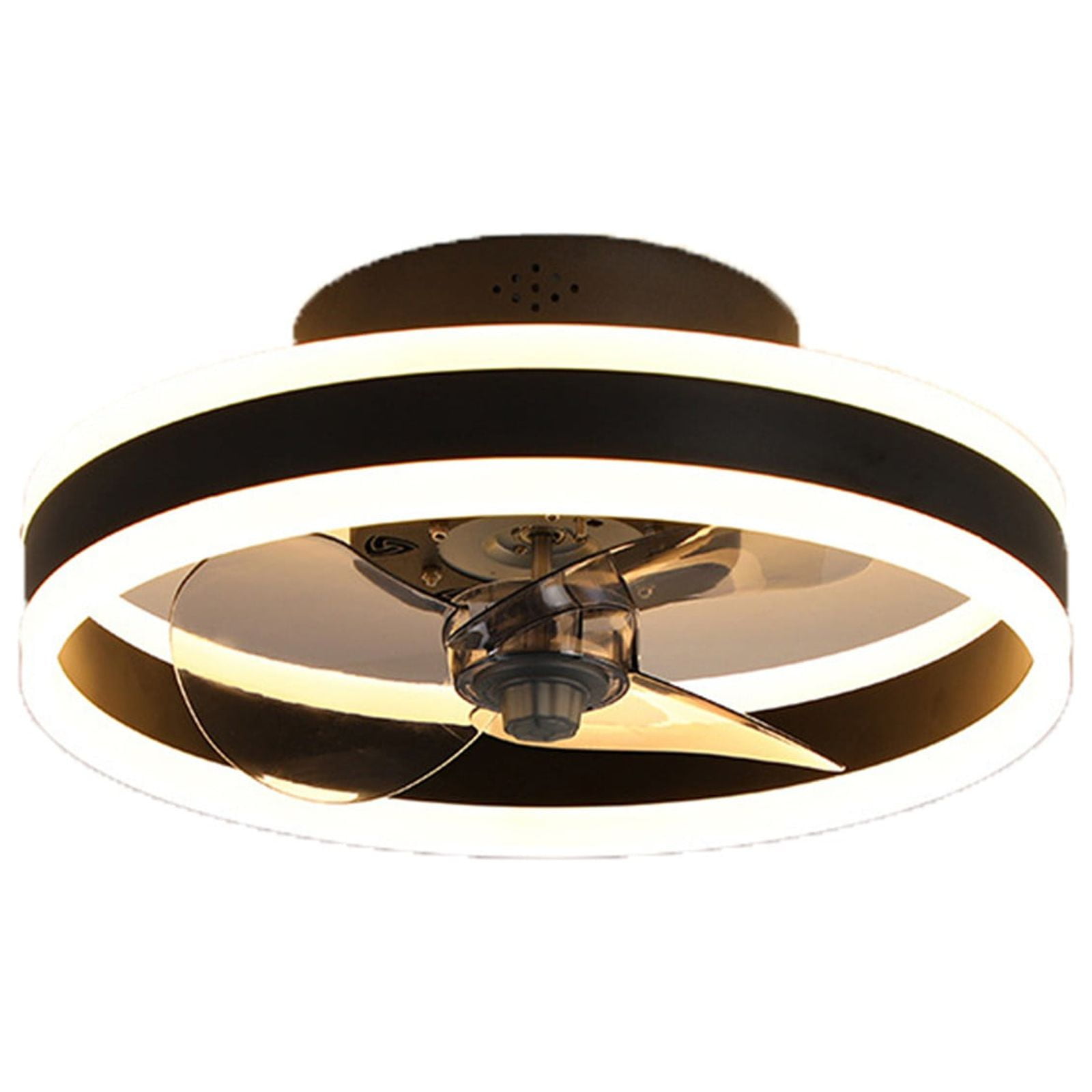 Ycandiee Ceiling Fan, Low Profile Ceiling Fans with Lights and Remote, Semi Flush Mount Low Profile Fan