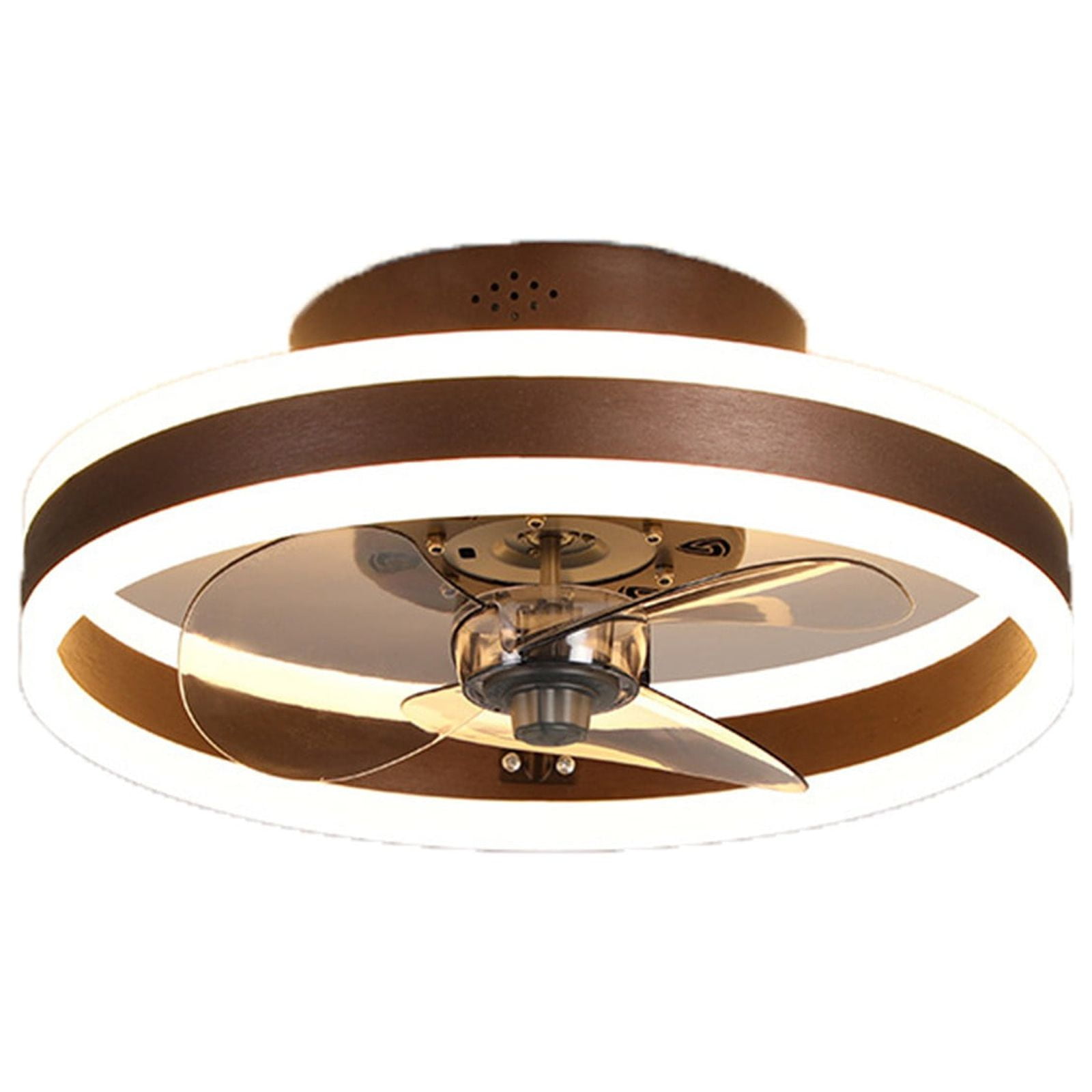 Ycandiee Ceiling Fan, Low Profile Ceiling Fans with Lights and Remote, Semi Flush Mount Low Profile Fan