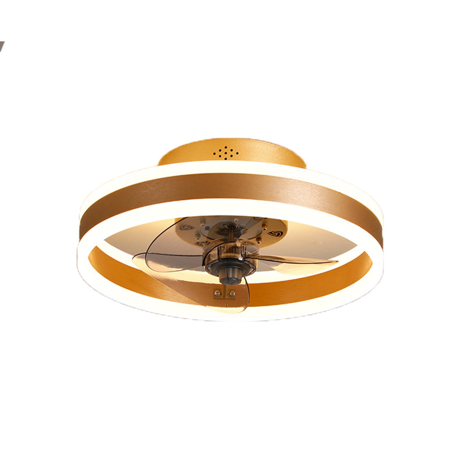 Ycandiee Ceiling Fan, Low Profile Ceiling Fans with Lights and Remote, Semi Flush Mount Low Profile Fan