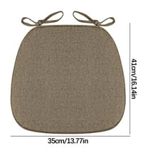 Ycandiee Chair Cushion with Ties for Dining Chairs, Non Slip Kitchen Chair Pad, Dining Seat Cushion Set of 2