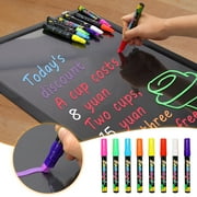 Ycandiee Chalk Markers - Liquid Chalk Pens - Liquid Chalk Marker, Wet Erasable for Menu Boards, Glass, Windows, Whiteboards, Classrooms, Mirrors, Plastic
