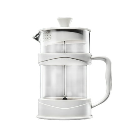 Ycandiee Coffee/Tea Maker, Camping Mini Coffee/Tea Press of Stainless Steel Filter and Heat Resistant Glass, Cold Brew Coffee Maker 12OZ for Travel& Home Gift