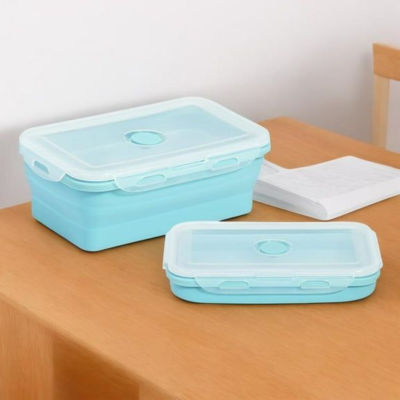 Ycandiee Collapsible Silicone Food Storage Container, Silicone Food Storage Containers with Lids, Collapsible Meal Prep Lunch Containers, Microwave, Freezer and Dishwasher Safe