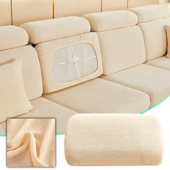 Ycandiee Couch Cushion Covers, Couch Covers for Sectional Sofa, Washable Stretch Soft Sofa Cushion Covers, L Shape Sofa Slipcovers, Furniture Decor