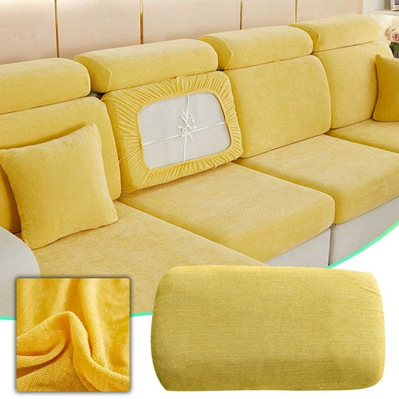 Ycandiee Couch Cushion Covers, Couch Covers for Sectional Sofa, Washable Stretch Soft Sofa Cushion Covers, L Shape Sofa Slipcovers, Furniture Decor