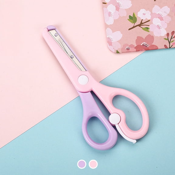 Ycandiee Craft Scissors, Safety Scissors, Training Craft Scissors, Ergonomic Handle Perfect for Paper Cutting