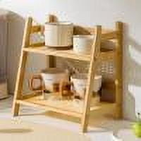 Ycandiee Display Stands, Tiered Tray Stand Wooden Perfume Organizer Display Shelf, 2 Tier Small Fragrance Stand Skincare, Spice Shelf, for Home, Office, Bedroom & Living Room