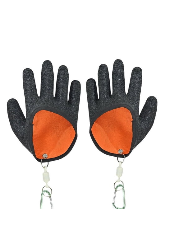 Fishing Gloves with Magnet Release, Non-Slip Fishing Catching Gloves, Professional Fishing Glove for Handling Fish, Puncture-Proof, Waterproof, Quick-Dry