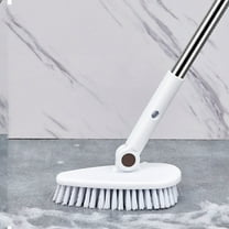 Ycandiee Floor Scrub Brush, Tub & Tile Scrub Brush with Long Handle- 43.3", Shower Brush with Comb, Good for Clean Grout, Bathroom and Kitchen, New Update Swivel Head, Sturdy and Durable