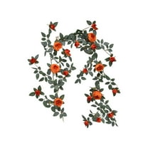 Ycandiee Flower Garland, Artificial Rose Vine Flowers with Green Leaves, Hanging Fake Roses Vine for Room Party Home Wedding Birthday Christmas Wall Arch Decor