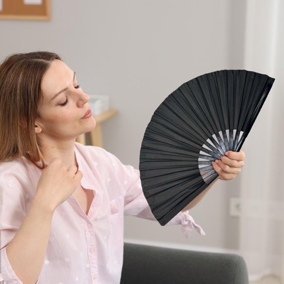 Ycandiee Folding Fan, Fan for Performance and Hand Use, Big Foldable Clacking Fans for Dancing, Performance