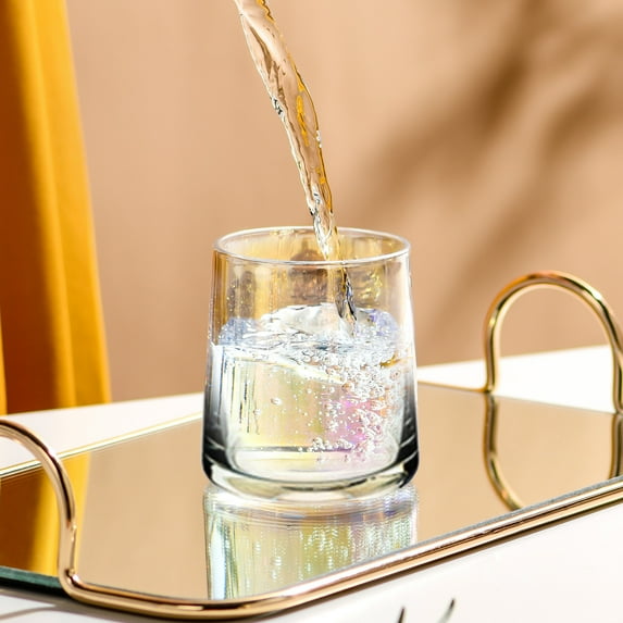 Ycandiee Glass Tumbler Cup, Clear Cylindrical Glass Mouthwash Cups, Bathroom Brushing Cup, Toothbrush Cup