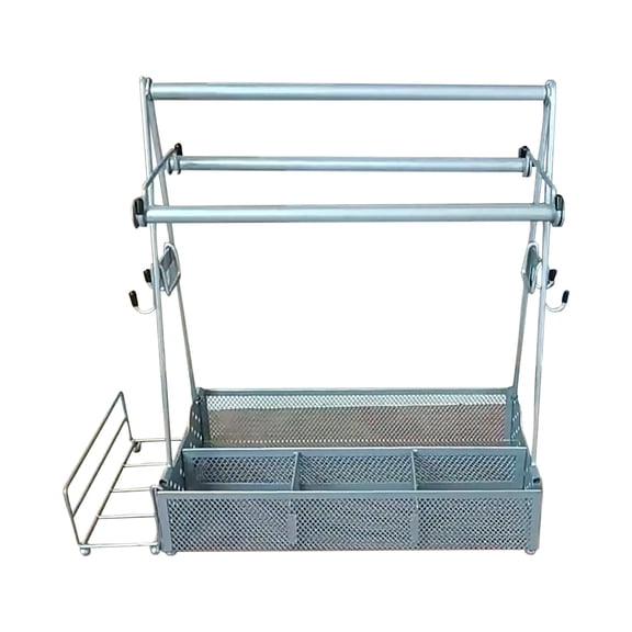 Ycandiee Grill Caddy, Grill Condiment Caddy, BBQ & Picnic Caddy, Utensil Holder for Party, Picnic Flatware Caddy with Handle and Paper Towel Roll Holders, Utensil Cutlery Caddy for Camping, Kitchen