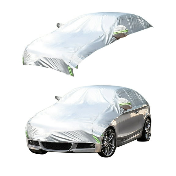 Ycandiee Half Car Cover, All Weather Car Body Cover, Sunshade Cover, Snow Cover, Waterproof Snowproof Universal