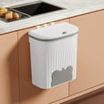 thumbnail image 1 of Ycandiee Hanging Trash Can - Small Under Sink Trash Can with Lid, Wall Mounted Garbage Bin for Kitchen & Bathroom Cupboard, Odor-Control, Extended Clamping Ring, 1 of 6
