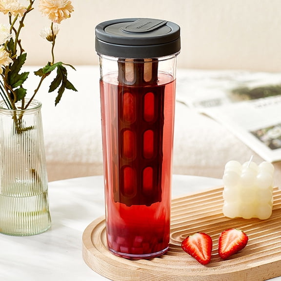 Ycandiee Iced Tea Maker, Versatile Tea Brewer, Tea Infuser, Rotating Lock for Leak-Proof Tea, Fruit, Reusable, BPA-Free, Dishwasher Safe