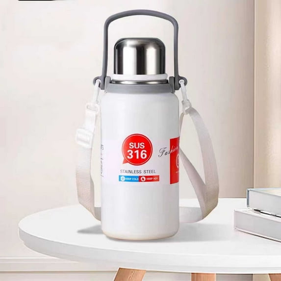 Ycandiee Insulated Thermo Bottle with Cup, Stainless Steel Water Bottles for Sports, Stainless Steel Coffee Bottles for Hot and Cold, Drink Water Flask